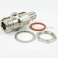 Fairview Microwave  SM3505 N Female to BNC Female Bulkhead Adapter (4 Ghz)