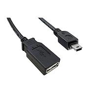 Qualtek Electronics 3021064-005M USB 2.0 USB 2.0 F TO M STRAT 0.5M CORD BLACK