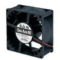 Sanyo Denki 9G0812G1D011 Axial DC Axial Fan, 80x80x38mm, 12VDC, High Performance, Ribless, Locked Rotor Sensor