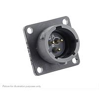 Eaton Souriau-Sunbank UTSX012D3PY Receptacles Square flange receptacle, without backshell, with 3 male PCB contacts, IP68/69K in unmated conditions, keying Y