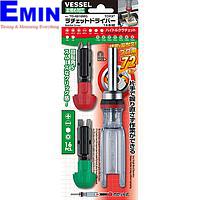 Vessel TD-6804MG Ratchet Screwdriver (4 bits)
