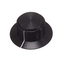APEM KS900B14 Cylindrical Knob with Skirt Machined Alum Knob BLACK