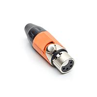 Amphenol Audio AX4F3M Connectors 4P SOCKET F PLUG ORANGE MARK SLEEVE