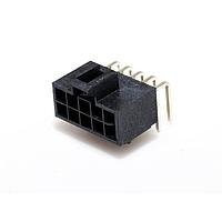 Molex 105314-1310 Shrouded NanoFit RA Hdr TH DR 10Ckt 0.76um Au Blk