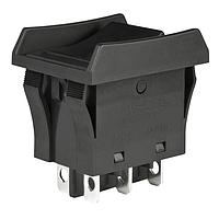 NKK Switches JWL22BAA-A Rocker Switches DPDT TV8 RATED BLACK CAP & BODY & BARRIER