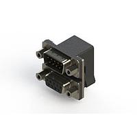 EDAC 663-009-264-003 Dual Port D-Sub Connectors Right-angle Dual Port D-Sub Connector