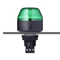 Auer Signal 801506405 Flashing Beacon IBM M22 panel mount LED steady/flashing beacon 24 V AC/DC green, black