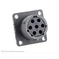 Eaton Souriau-Sunbank UTSX0147S Receptacles Square flange receptacle, without backshell, for 7 female contacts, IP68/69K