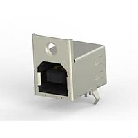 AMP Connectors - TE Connectivity 1734091-1 USB Type B Connectors RCPT R/A 4P FLANGE