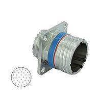 Eaton Souriau-Sunbank D38999/20FF32PB Receptacles Aluminium square flange receptacle, Nickel plating, with male contacts