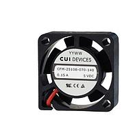 Same Sky (formerly CUI Devices) CFM-2510B-0130-275-22 Axial dc axial fan 25 mm square 10 mm 4.5 5.5 Vdc 0.85 W 13000 RPM 2.51 CFM AR TSPWM