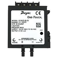 Dwyer 616KD-B-14-V 616KD Differential Pressure Transmitters, One-Touch® Calibration (Differential, 2500 Pa, Stepped Barb Fitting, 1/8 in, 3/16 in, IP20, NEMA Type 1)