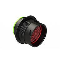 Amphenol SINE Systems AHDP04-24-07PN-SRA Connectors Size 24 receptacle, 7 positions, pin, standard arrangement, normal seal, smooth ring adapter