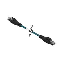Molex 1201080319 Cat 5e ENET MMJ RJ45/RJ45 90M SHLD TPE TEAL