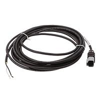 Amphenol SINE Systems AT04GY-2P-N-TPE-M5 Single Ended 2 Position Receptacle Single-Ended Molded Cable Assembly. Black TPE, Uses Connector  AT04-2P, 5 Meter Length