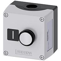 SIEMENS 3SU18010AD002AB1 Pushbutton ENC PLASTIC, PUSHBUTTON, MOM, WHITE, 1NO