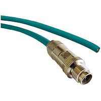 Stewart Connector BM-MAMD010M Cat 6a, Cat 6 M12 X-Code Male Plug to Free End Cat6a Cable Assembly  TPE Jacket  1M