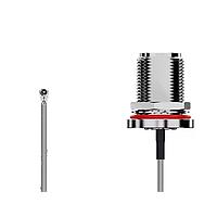 GCT (Global Connector Technology) CAB624RF-0150-A-1 RF Cable Assemblies HiroseU.FL2N STR BHJck R Mt wO-Ring  6Ghz  150mm Wshr-Nut 1.37mm blk IP67/68