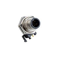 Amphenol LTW M12A-03PMMR-SF7003 Circular Metric Connectors M12 Circular Metric Connector, A Code, Metal, 4A, 03 pins, Male Connector, Male Contact, Hexagonal, M12*1.0, Screw Thread, PCB 90 , Receptacle, Front Fastened, IP67 Mated