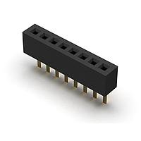 GCT (Global Connector Technology) BC065-04-A-L-D Sockets 4w, 1.0mm Pitch Socket, SIL, TH, Vert, GF, Tube