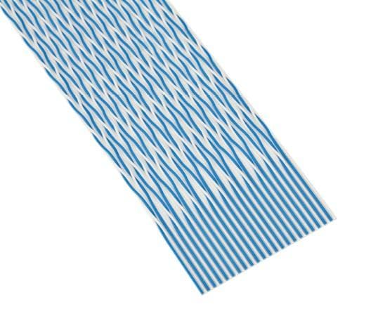 Flat cable used for organized multi-conductor routing in electronic assemblies