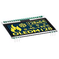 DISPLAY VISIONS EA OLEDM128-6LGA OLED Displays Graphic OLED Yellow 128x64 w/o glass