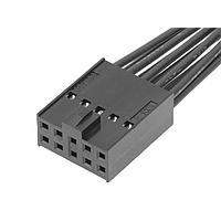 Molex 219658-1103 Rectangular Cable Assemblies Female-Female (OTS) Cbl Assy Dual Row 300mm Tin Plating 10 Ckt Blk