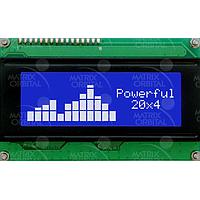 Matrix Orbital LK204-25-WB-E LCD Character Display Modules 20x4 Wht Txt Blu B/G Ext Temp 25 key