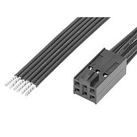 Molex 219659-1063 Rectangular Cable Assemblies Female-Pigtail (OTS) Cbl Assy Dual Row 300mm Tin Plating 6 Ckt Blk