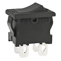 NKK Switches JWS21RAA/UCV Rocker Switches DPST BLACK CAP AND BODY
