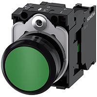 SIEMENS 3SU11000AB401BA0 Pushbutton PUSHBUTTON, MOM, GRN, FLUSH