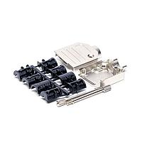 Amphenol CONEC 16-510200 D-Sub Backshells 9 POS NON MAGNETIC DIE CAST HOOD C/W WITH JACK SCREWS FOR USE WITH D SUB CONNECTORS