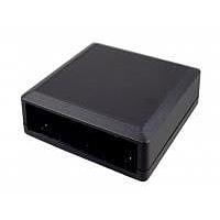 New Age Enclosures S3A-434313F Utility Square Utility with Faceplate 4.3 x 4.3 x 1.3 inch - Black