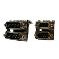 NorComp 189-009-413R451 Dual Port D-Sub Connectors RA 9POS ML/FEM 5A