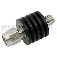 Fairview  SA18S5W-06  6 dB Fixed Attenuator SMA Male To SMA Female Up To 18 GHz Rated To 5 Watts With Black Aluminum Heatsink Body