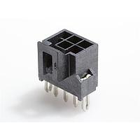 Molex 105312-1106 Shrouded NANOFIT HDR VT DLR FRK 6CKT TIN BLK