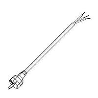 Volex 17801 326 C3 No Receptacle Power Cord H05VVFF3G1.0SQMM 2.5mt SCHUKO