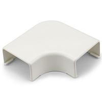 HellermannTyton TSR3FW-25-1 Wire Ducting & Raceways Elbow Cover, 1-3/4", 1" Bend Radius, PVC, Office White, 1/bg