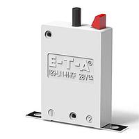 E-T-A Circuit Breakers 129-L11-H-KF-6A Automotive Min Ord Qty 10. Single pole thermal circuit breaker with push-to-reset, tease-free, trip-free, snap action mechanism and separate manual release (M-type TO CBE to EN 60934). Designed for bolt-on mounting with terminal block type 83-P10.