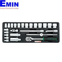 TOPTUL GCAT2502- 25PCS - 3/8inch DR. Flank Socket Set