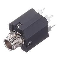 Amphenol Audio ACJS-MV-5 Phone Connectors 1/4"VERT CHASIS CONN PLSTC