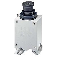 E-T-A Circuit Breakers 4120-G111-K1M1-A1S0ZN-5A Miniature Single pole, miniaturised thermal circuit breaker with trip-free mechanism and push/pull on/off manual actuation (M-type TO CBE to EN 60934). Threadneck panel mounted, temperature-compensated, with optional auxiliary contacts. Fully approved for comm