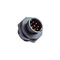 Amphenol LTW ABD-06RMMS-LC7001 Circular Metric Connectors Ceres, Standard Size, Plastic, 5A, 06 pins, Male Connector, Male Contact, Circular, 2 Points Lock, Solder, Receptacle, IP67