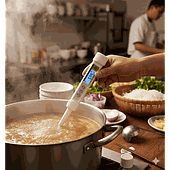 Advice on using easy-to-use and easy-to-apply salinity meters for pho broth.