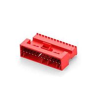 AMP Connectors - TE Connectivity 4-647000-3 Plug Housing 13P22AWG MTA100 PSTD ASSY WHT W/RED STRP