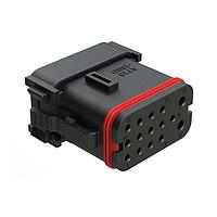 Amphenol SINE Systems AT16-15SD-K003 Connectors 15 Position Plug, Socket, Keyed D, End Cap, Reduced Diameter Seal, Black