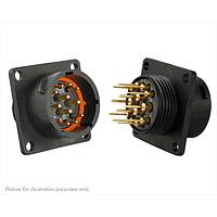 Eaton Souriau-Sunbank UTS014D12P Receptacles 12P SQ FLANGE PIN RECEPTACLE SIZE 14D