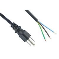 Qualtek Electronics 211011-01 No Receptacle Power Cord SVT, 3X18 BLK 6' 125V 10A