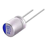 Cornell Dubilier (CDE) 127AVG050MFBJ Aluminum Polymer Capacitors 120uF 50V 20% tol POLYMER