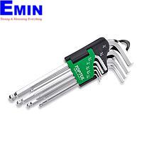 TOPTUL GBAL0901 9PCS Long Type Ball Point Hex Key Wrench Set